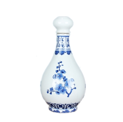 景德鎮(zhèn)琺瑯彩白菜陶瓷酒瓶 集藝術(shù)、招財與實用于一體的珍藏級酒具